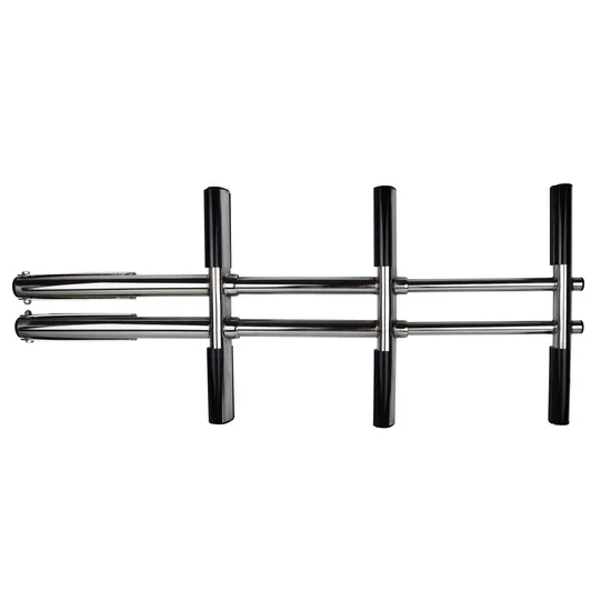 4段ボートラダー ステンレススチール製プラットフォーム下ラダー スライドマウント 伸縮式ラダー 900ポンド耐荷重 マリンヨット/スイミングプール用